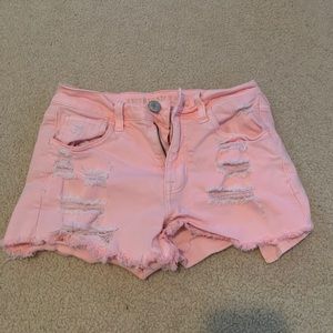 pink American eagle jean shorts!